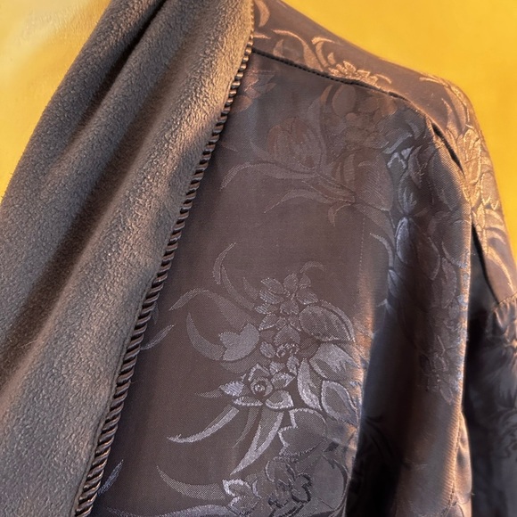 Vintage blue Sonoma floral fleece lined robe size large - Picture 7 of 9